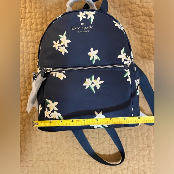 NWT Kate Spade Orange Blossom Chelsea Nylon Medium Backpack - Picture 7 of 8